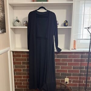 Fashion Nova Elegant Black Long Sleeve Dress